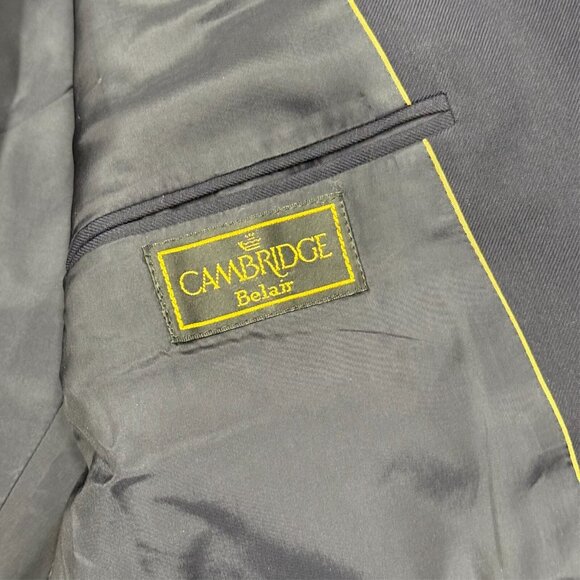 Garverys Cambridge Belair Blazer Patch Pockets Wool Sport Coat England Blue 44R - Picture 11 of 13
